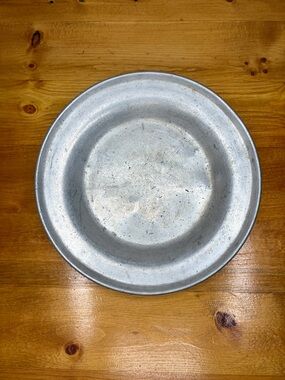 Vintage 9" Enlisted Aluminum Mess Hall Plate USN WW1 USA No. 2 Navy Military